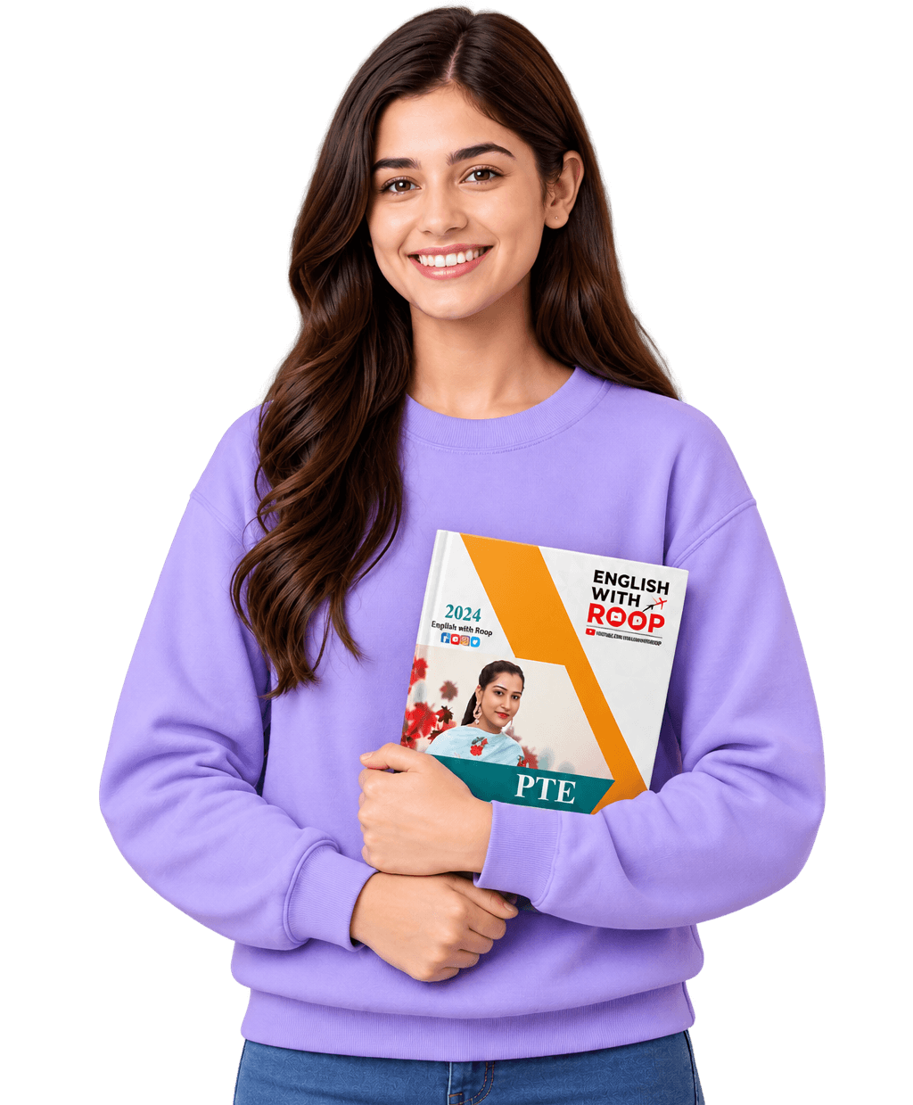 IELTS student holding a book
