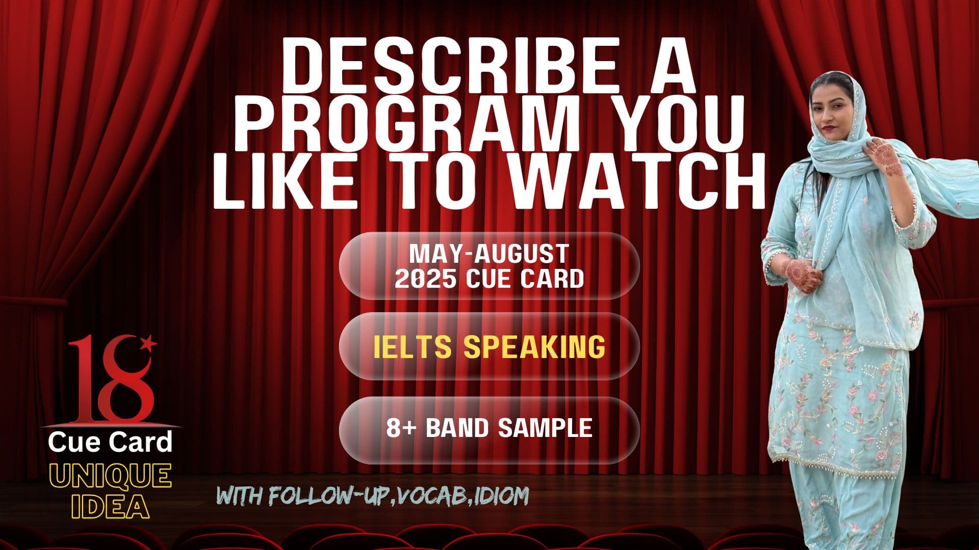 Describe a program you like to watch Cue Card