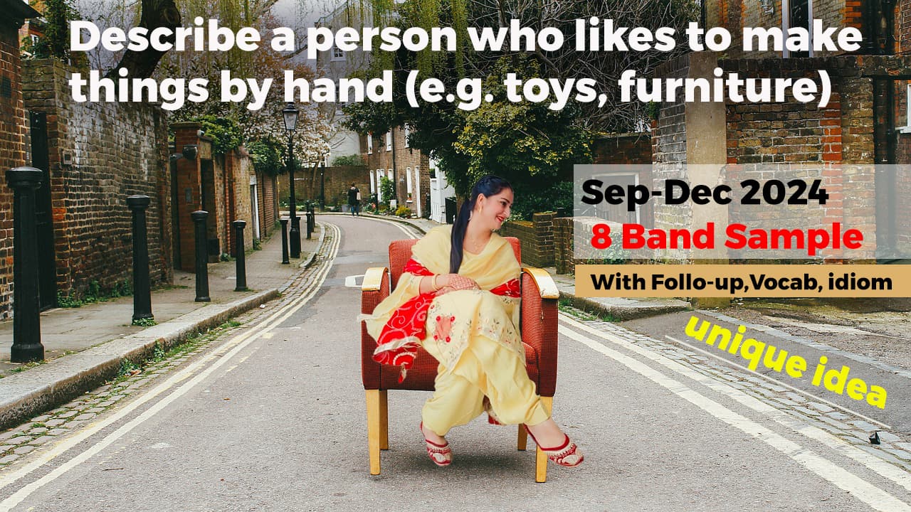 Describe a person who likes to make things by hand (toys, furniture)