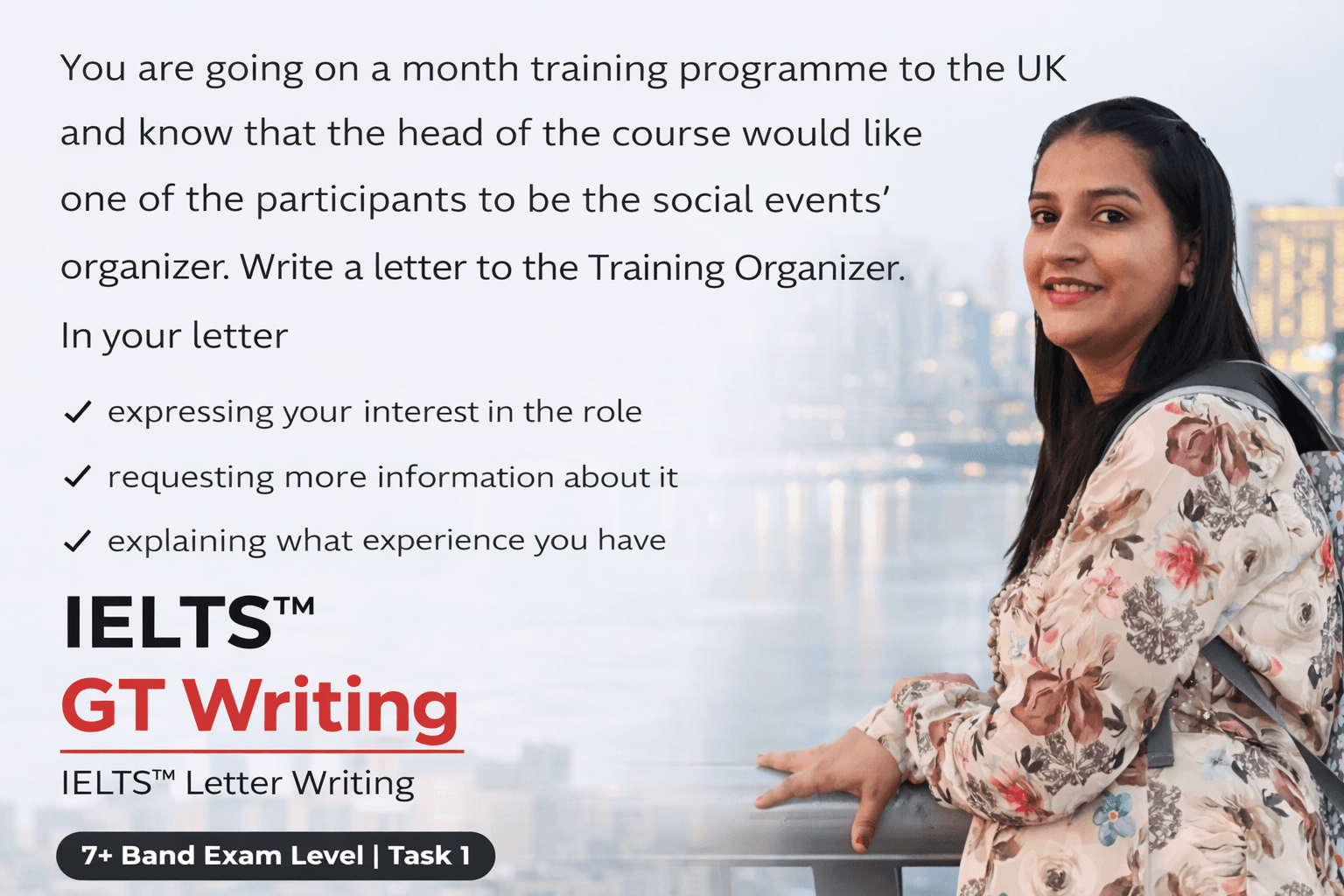 IELTS General Training Letter: Social Events Organizer Role | Band 7+ Sample Answer