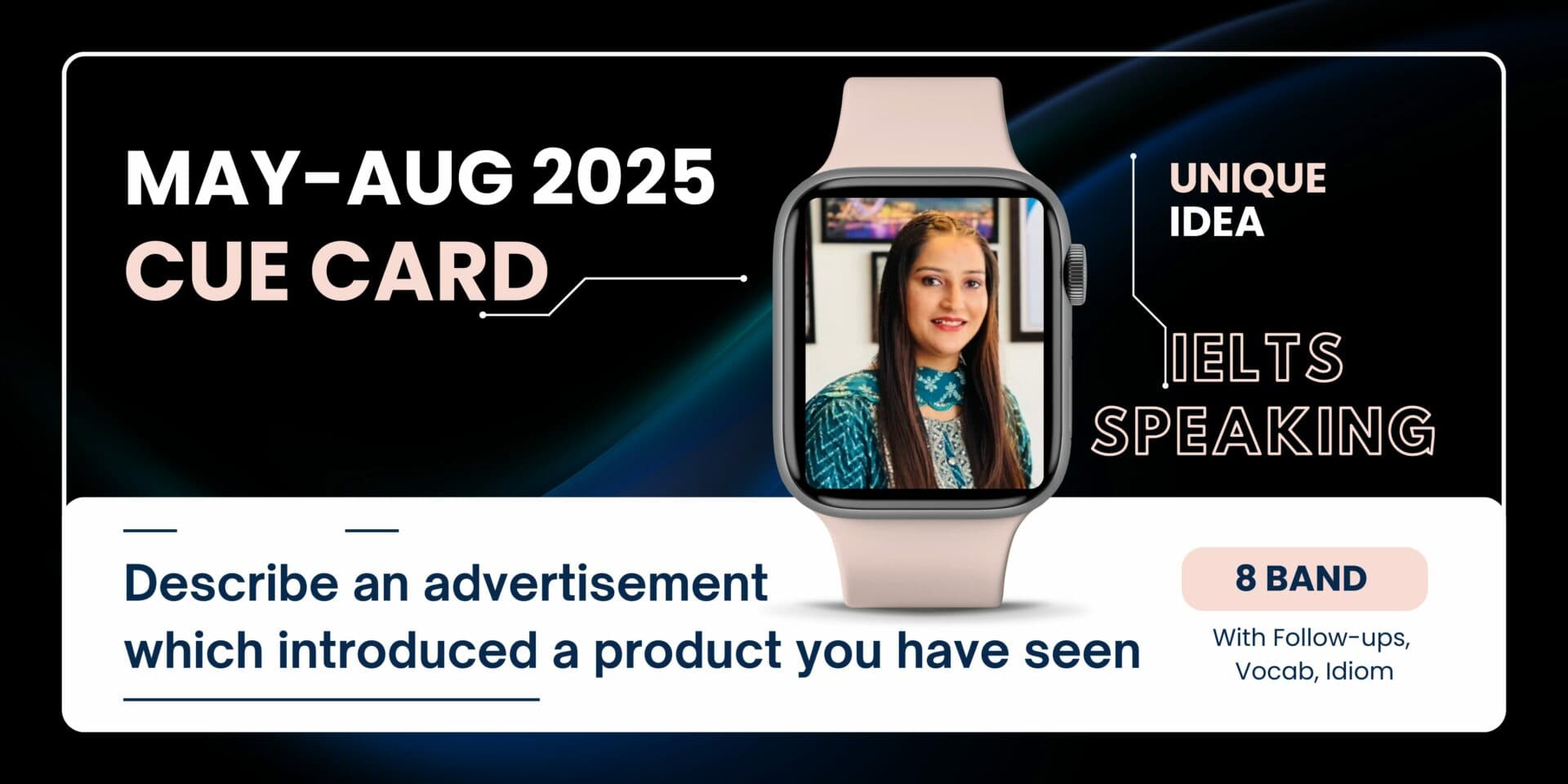 Describe an advertisement which introduced a product you have seen Cue Card