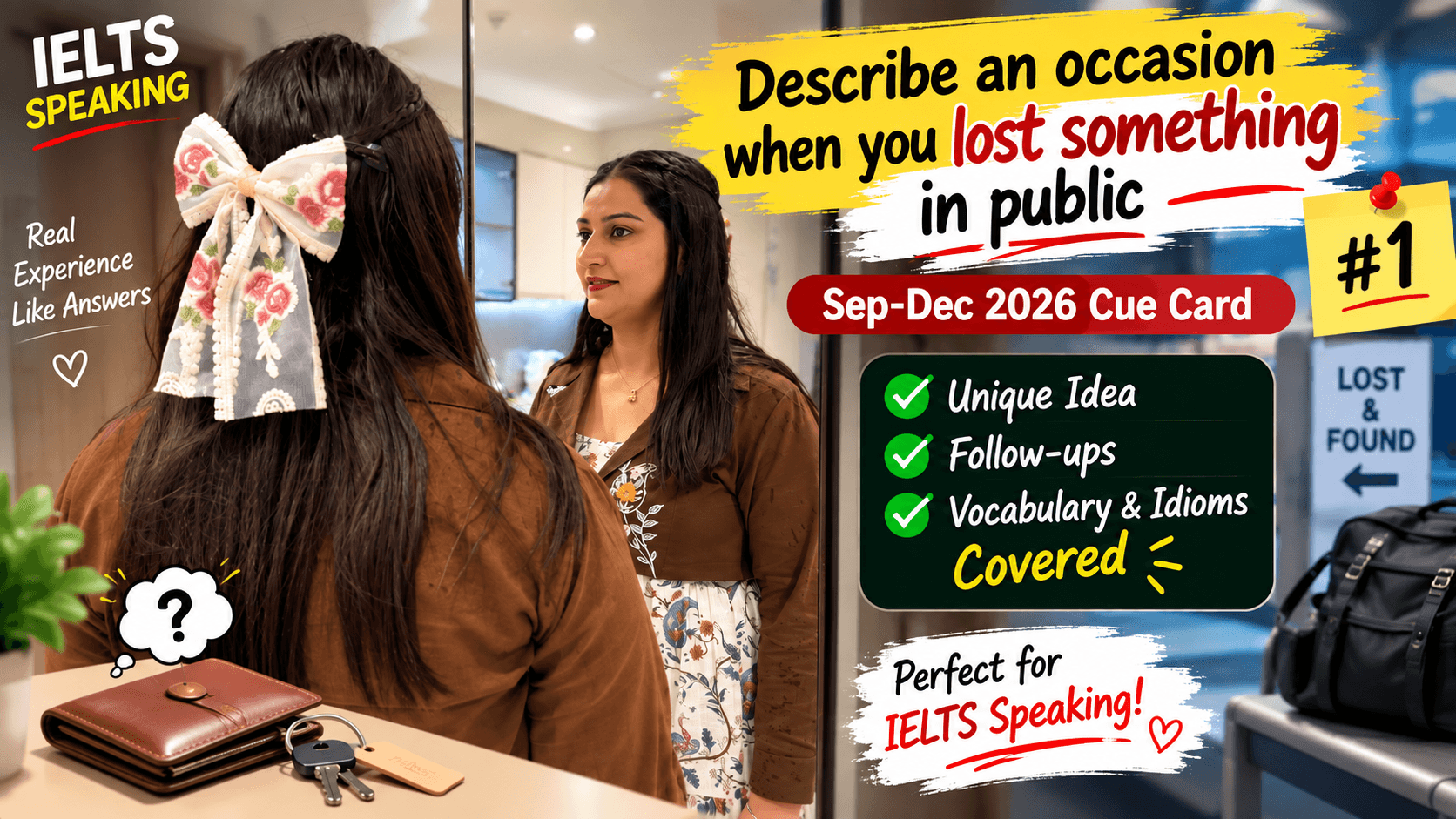 IELTS Speaking Cue Card 2026: Lost Something in Public