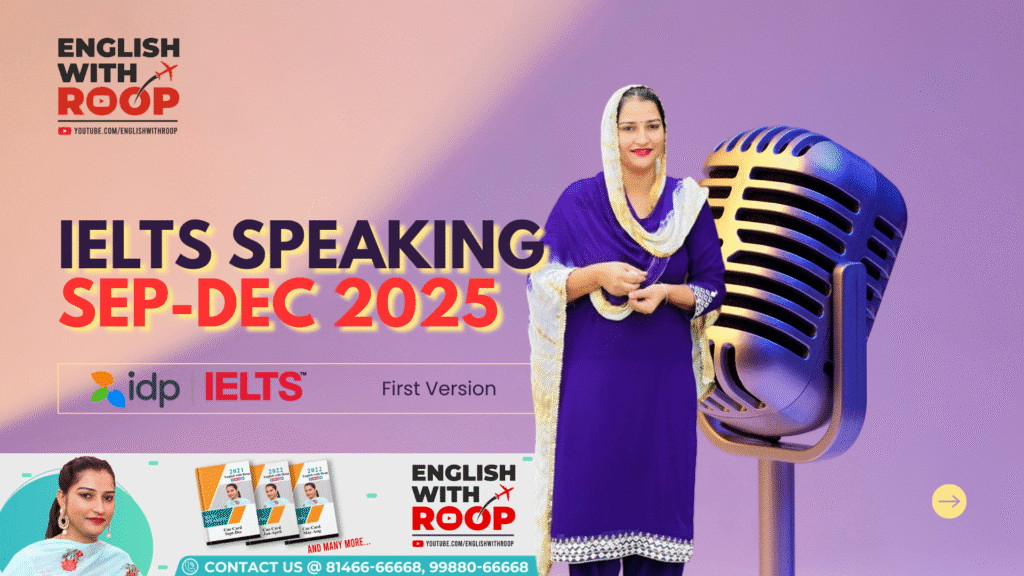 September to December 2025 IELTS Speaking Cue Cards